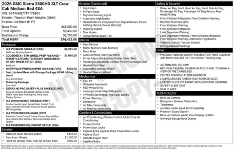 Photos of 2026 GMC Sierra 2500HD SLT for sale in Atlantic, IA at Gregg Young Automotive of Atlantic - Chevrolet GMC