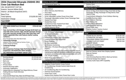 Photos of 2026 Chevrolet Silverado 2500HD ZR2 for sale in Atlantic, IA at Gregg Young Chevrolet GMC Atlantic