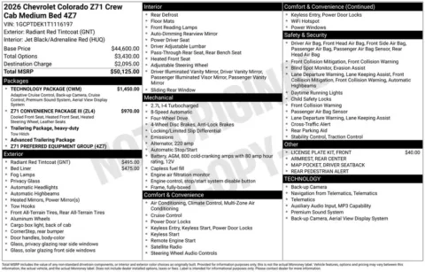 Photos of 2026 Chevrolet Colorado Z71 for sale in Atlantic, IA at Gregg Young Chevrolet GMC Atlantic