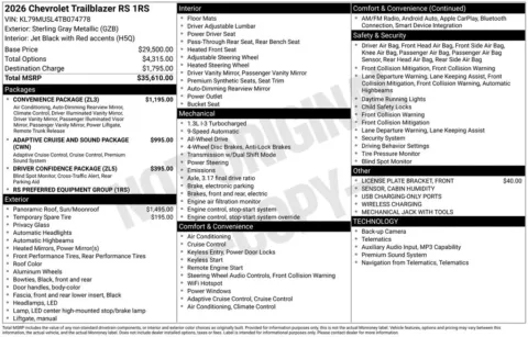 Photos of 2026 Chevrolet TrailBlazer RS for sale in Atlantic, IA at Gregg Young Chevrolet GMC Atlantic