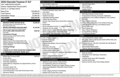 Photos of 2026 Chevrolet Traverse LT for sale in Atlantic, IA at Gregg Young Chevrolet GMC Atlantic