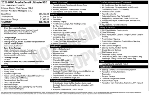 Photos of 2026 GMC Acadia Denali Ultimate for sale in Atlantic, IA at Gregg Young Chevrolet GMC Atlantic
