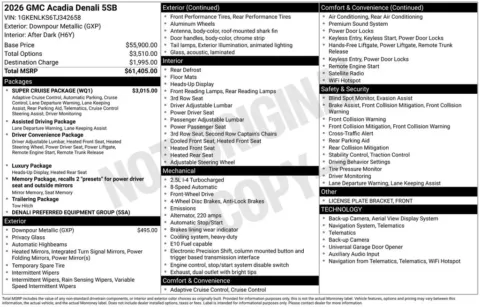 Photos of 2026 GMC Acadia Denali for sale in Atlantic, IA at Gregg Young Chevrolet GMC Atlantic