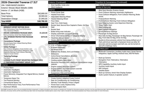 Photos of 2026 Chevrolet Traverse LT for sale in Atlantic, IA at Gregg Young Chevrolet GMC Atlantic