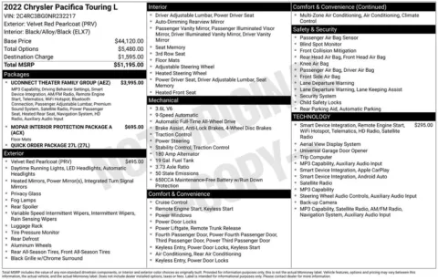 Photos of 2022 Chrysler Pacifica Touring L for sale in Atlantic, IA at Gregg Young Chevrolet GMC Atlantic
