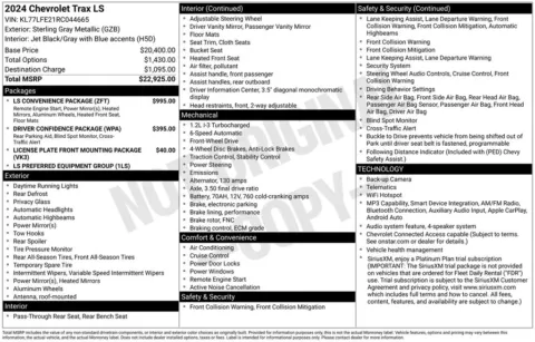 Photos of 2024 Chevrolet Trax LS for sale in Atlantic, IA at Gregg Young Chevrolet GMC Atlantic
