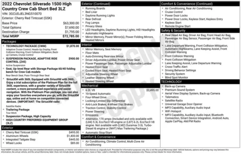 Photos of 2022 Chevrolet Silverado 1500 High Country for sale in Atlantic, IA at Gregg Young Chevrolet GMC Atlantic