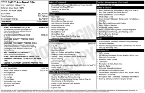 Photos of 2026 GMC Yukon Denali for sale in Atlantic, IA at Gregg Young Chevrolet GMC Atlantic