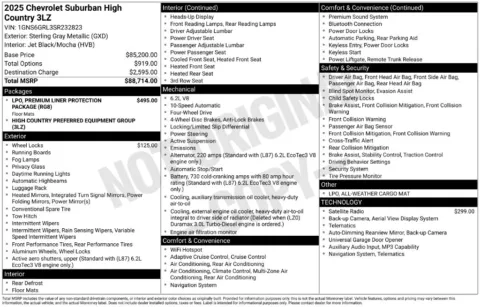 Photos of 2025 Chevrolet Suburban High Country for sale in Atlantic, IA at Gregg Young Chevrolet GMC Atlantic