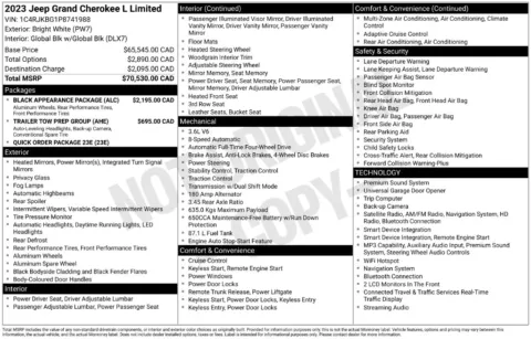 Photos of 2023 Jeep Grand Cherokee L Limited for sale in Atlantic, IA at Gregg Young Chevrolet GMC Atlantic