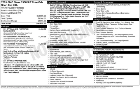 Photos of 2026 GMC Sierra 1500 SLT for sale in Atlantic, IA at Gregg Young Automotive of Atlantic - Chevrolet GMC