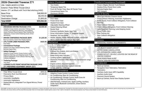 Photos of 2026 Chevrolet Traverse Z71 for sale in Atlantic, IA at Gregg Young Automotive of Atlantic - Chevrolet GMC