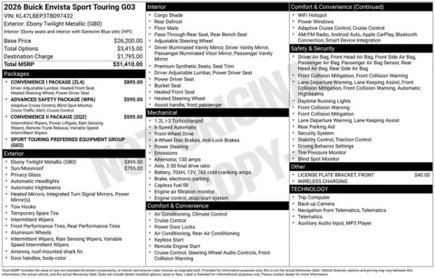 Photos of 2026 Buick Envista Sport Touring for sale in Indianola, IA at Gregg Young Buick GMC Indianola