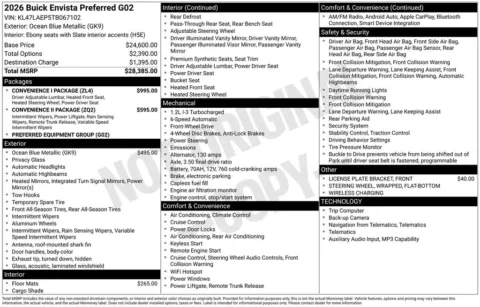 Photos of 2026 Buick Envista Preferred for sale in Indianola, IA at Gregg Young Buick GMC Indianola