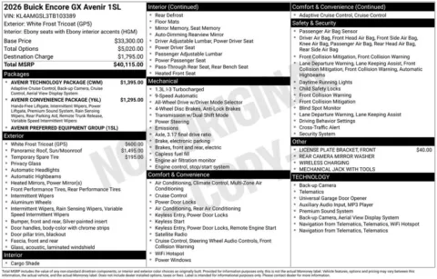 Photos of 2026 Buick Encore GX Avenir for sale in Indianola, IA at Gregg Young Buick GMC Indianola