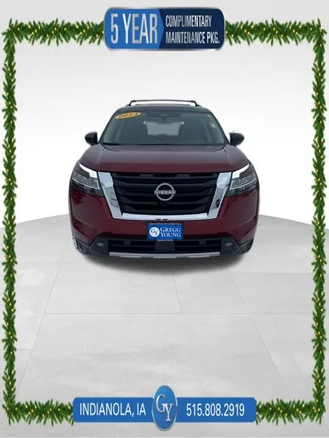 Red 2023 Nissan Pathfinder Platinum for sale in Indianola, IA