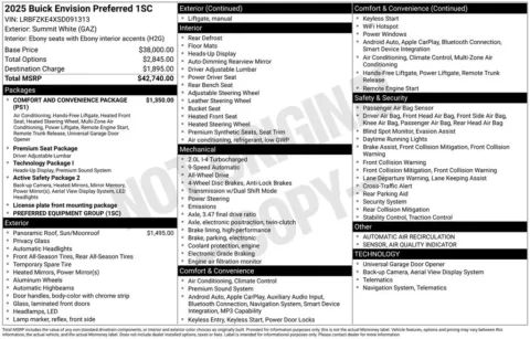 Photos of 2025 Buick Envision Preferred for sale in Indianola, IA at Gregg Young Buick GMC Indianola
