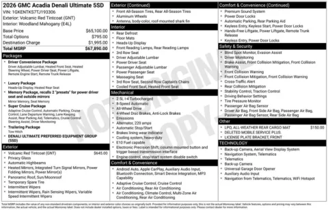 Photos of 2026 GMC Acadia Denali Ultimate for sale in Indianola, IA at Gregg Young Buick GMC Indianola