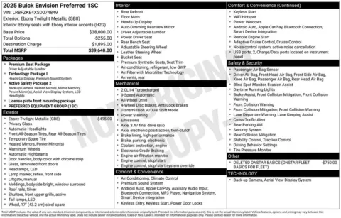 Photos of 2025 Buick Envision Preferred for sale in Indianola, IA at Gregg Young Buick GMC Indianola