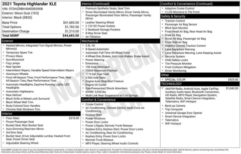 Photos of 2021 Toyota Highlander XLE for sale in Indianola, IA at Gregg Young Buick GMC Indianola