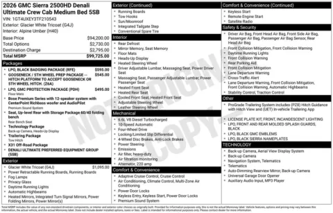 Photos of 2026 GMC Sierra 2500HD Denali Ultimate for sale in Indianola, IA at Gregg Young Buick GMC Indianola