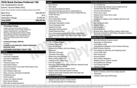 Photos of 2026 Buick Enclave Preferred for sale in Indianola, IA at Gregg Young Buick GMC Indianola