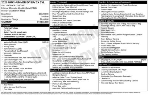 Photos of 2026 GMC Hummer EV SUV 2X for sale in Indianola, IA at Gregg Young Buick GMC Indianola