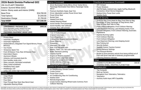 Photos of 2026 Buick Envista Preferred for sale in Indianola, IA at Gregg Young Buick GMC Indianola