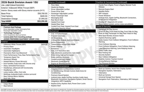 Photos of 2026 Buick Envision Avenir for sale in Indianola, IA at Gregg Young Buick GMC Indianola