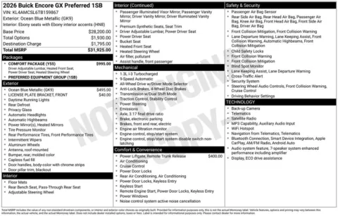 Photos of 2026 Buick Encore GX Preferred for sale in Indianola, IA at Gregg Young Buick GMC Indianola