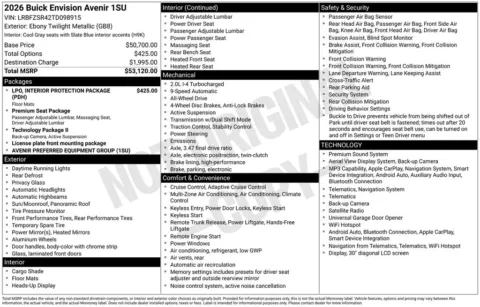 Photos of 2026 Buick Envision Avenir for sale in Indianola, IA at Gregg Young Buick GMC Indianola