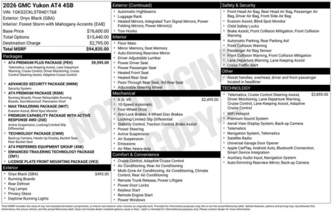Photos of 2026 GMC Yukon AT4 for sale in Indianola, IA at Gregg Young Buick GMC Indianola