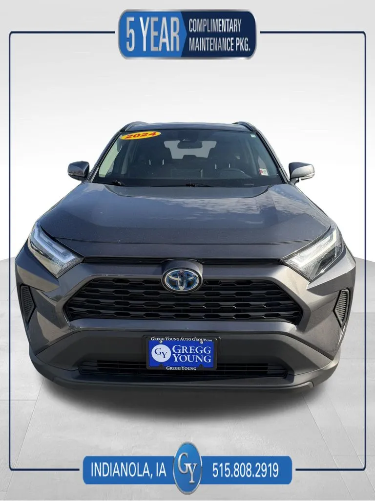 Gray 2024 Toyota RAV4 Hybrid LE for sale in Indianola, IA