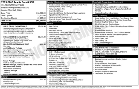 Photos of 2025 GMC Acadia Denali for sale in Indianola, IA at Gregg Young Buick GMC Indianola