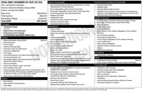 Photos of 2026 GMC Hummer EV SUV 2X for sale in Indianola, IA at Gregg Young Buick GMC Indianola