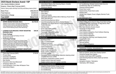 Photos of 2025 Buick Enclave Avenir for sale in Indianola, IA at Gregg Young Buick GMC Indianola