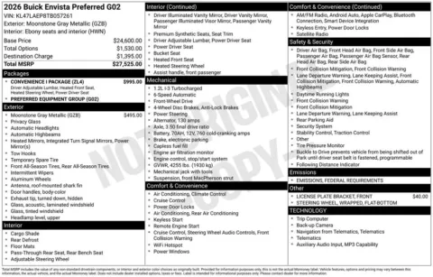 Photos of 2026 Buick Envista Preferred for sale in Indianola, IA at Gregg Young Buick GMC Indianola