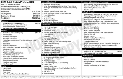 Photos of 2026 Buick Envista Preferred for sale in Indianola, IA at Gregg Young Buick GMC Indianola