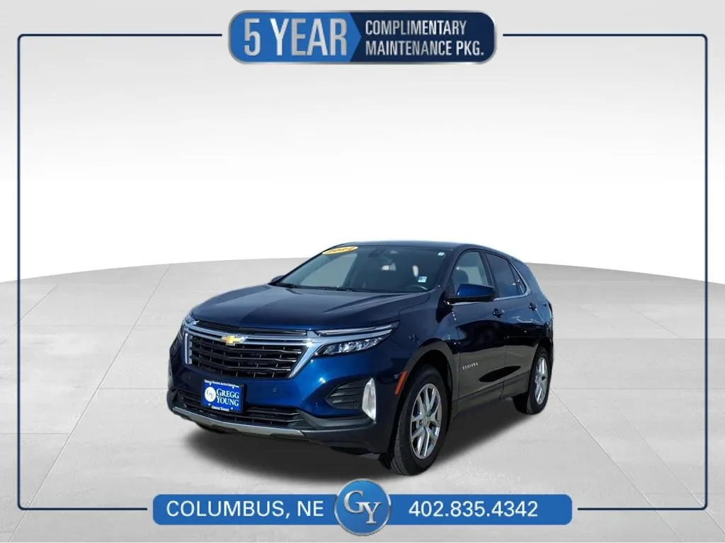 Blue 2022 Chevrolet Equinox LT for sale in Columbus, NE
