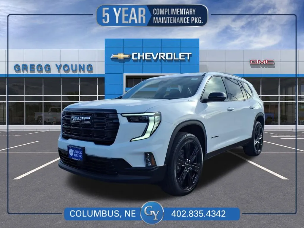 White 2026 GMC Acadia Elevation for sale in Columbus, NE