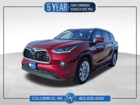 Red 2022 Toyota Highlander Limited for sale in Columbus, NE