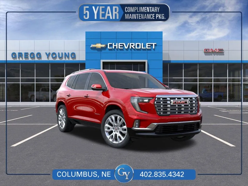 Red 2026 GMC Acadia Denali for sale in Columbus, NE
