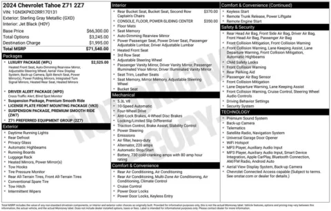 Photos of 2024 Chevrolet Tahoe Z71 for sale in Columbus, NE at Gregg Young Chevrolet GMC of Columbus