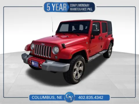 Red 2017 Jeep Wrangler Unlimited Sahara for sale in Columbus, NE