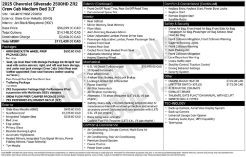 Photos of 2025 Chevrolet Silverado 2500 HD ZR2 for sale in Columbus, NE at Gregg Young Chevrolet GMC of Columbus