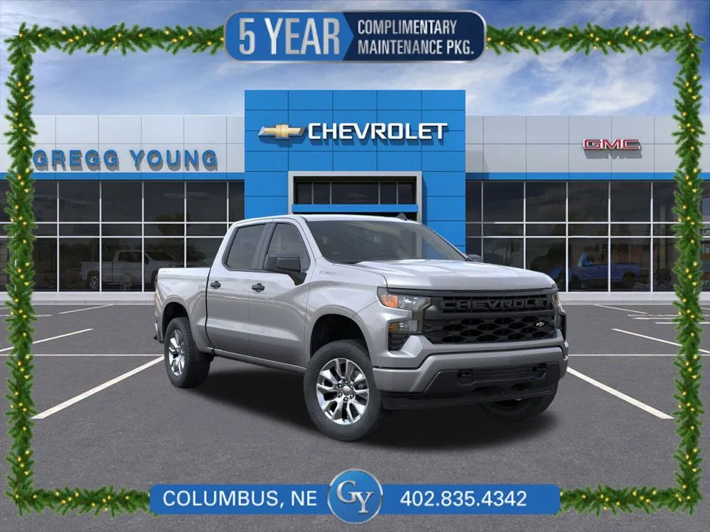 Gray 2025 Chevrolet Silverado 1500 Custom for sale in Columbus, NE