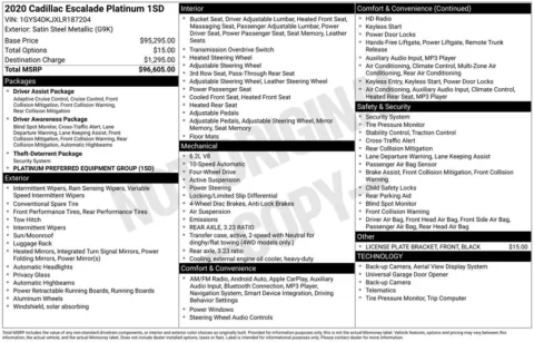 Photos of 2020 Cadillac Escalade Platinum Edition for sale in Newton, IA at Gregg Young Chevrolet Newton