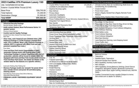Photos of 2023 Cadillac XT6 Premium Luxury for sale in Newton, IA at Gregg Young Chevrolet Newton