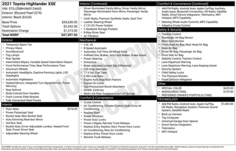 Photos of 2021 Toyota Highlander XSE for sale in Newton, IA at Gregg Young Chevrolet Newton