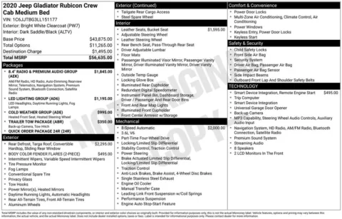 Photos of 2020 Jeep Gladiator Rubicon for sale in Newton, IA at Gregg Young Chevrolet Newton